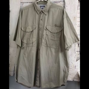 Columbia PFG XL Khaki Fishing/Fisherman Shirt